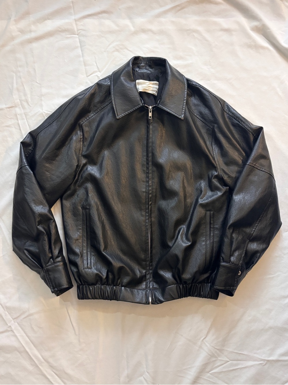 Oak & Fort Vegan Leather Bomber Jacket